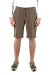 ERMENEGILDO ZEGNA ERMENEGILDO ZEGNA MEN'S BROWN LINEN SHORTS,ZZ384VU160N07 46