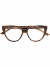 BALENCIAGA BALENCIAGA WOMEN'S BROWN ACETATE GLASSES,BB0129O002 53