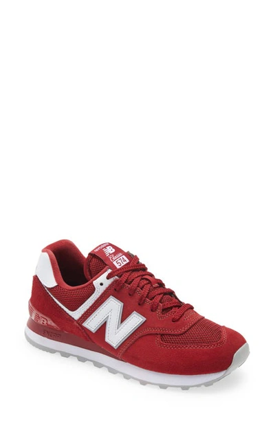 New Balance 574 Low-top Sneakers In Red/white