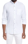 Nordstrom Trim Fit Solid Linen Button-down Shirt In Blue Skyway