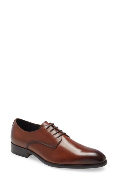Nordstrom Dax Plain Toe Derby In Brown Leather