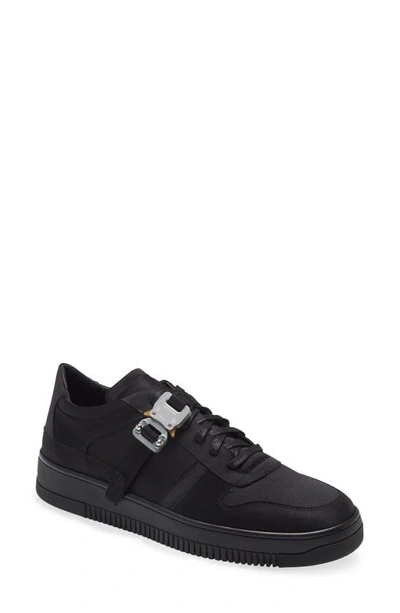 Alyx Low Trainer Satin Sneakers With Buckle In Black
