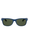 Ray Ban Iconic New Wayfarer 55mm Sunglasses In Blue