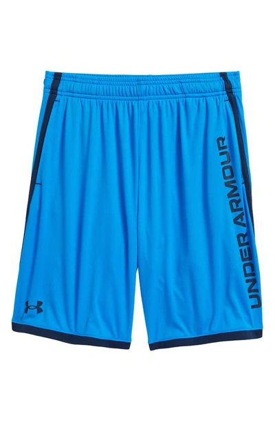 Under Armour Kids' Ua Stunt 3.0 Performance Athletic Shorts In Blue Circuit / Academy