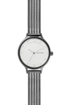 Skagen 'anita' Crystal Index Mesh Strap Watch, 30mm