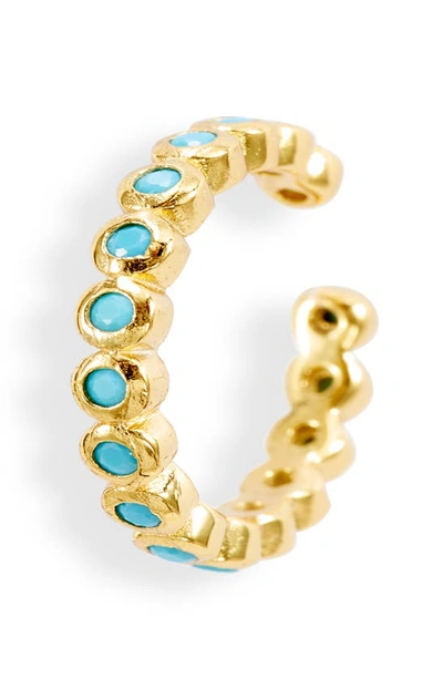 Adinas Jewels Bella Ear Cuff In Turquoise