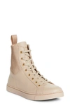 Gianvito Rossi Martis Rib-knit Leather Combat Boots In Neutrals