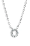 MELINDA MARIA PAVE ITTY BITTY INITIAL PENDANT,N4755SWTCZ