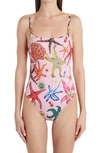 VERSACE TRÉSOR DE LA MER ONE-PIECE SWIMSUIT,ABD070301F01224