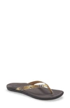 OLUKAI HO OPIO LEATHER FLIP FLOP,20290