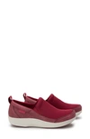 Traq By Alegria Mellodiq Slip-on Sneaker In Metta Wine Fabric