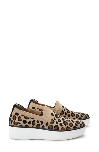 Traq By Alegria Mystiq Slip-on Trainer In Peeps Leopard Fabric