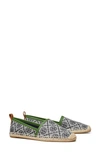 Tory Burch Woman Navy Blue T Monogram Espadrilles In Navy/arugula/camello