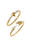 Ajoa Love Stacking Rings Set In Gold