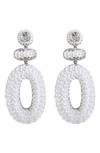 Deepa Gurnani Britt Floral Drop Earrings In White