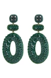 Deepa Gurnani Britt Floral Drop Earrings In Green