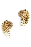 Deepa Gurnani Perry Wing Drop Earrings In Gold