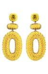 Deepa Gurnani Britt Floral Drop Earrings In Yellow