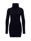 SAINT LAURENT KNITTED MINI DRESS WITH COWL NECK AND BUTTONS
