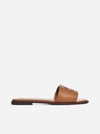 TORY BURCH INES LEATHER SLIDES