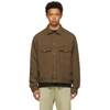 FEAR OF GOD BROWN FLEECE TRUCKER JACKET