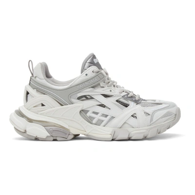 Balenciaga Men's Track 2 Caged Trainer Trainers In White