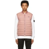 STONE ISLAND PINK DOWN LOOM WOVEN CHAMBERS VEST