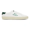 SAINT LAURENT WHITE & GREEN COURT CLASSIC SL/06 SNEAKERS