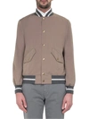 BRUNELLO CUCINELLI BRUNELLO CUCINELLI STRIPED TRIM BOMBER JACKET