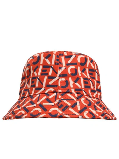 Kenzo Cappello Loghi Arancione In Multicolor