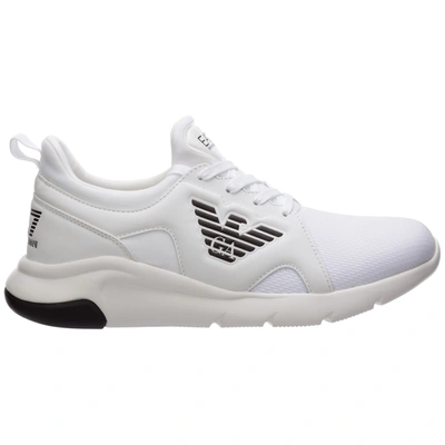 Ea7 Men's Shoes Leather Trainers Trainers In White
