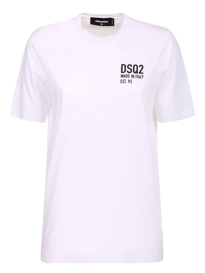 Dsquared2 T Shirt Logo Print Crewneck T In White