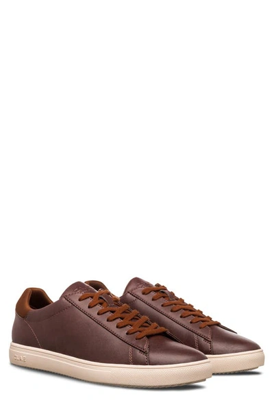 Clae Bradley Sneaker In Brown Vegan Leather