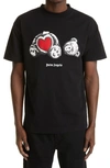 PALM ANGELS OVERSIZE BEAR IN LOVE GRAPHIC TEE,PMAA001S21JER0211001