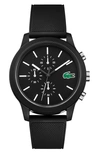 Lacoste 12.12 Chronograph Silicone Band Watch, 44mm