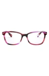 Ray Ban 54mm Square Optical Glasses In Striped Purple