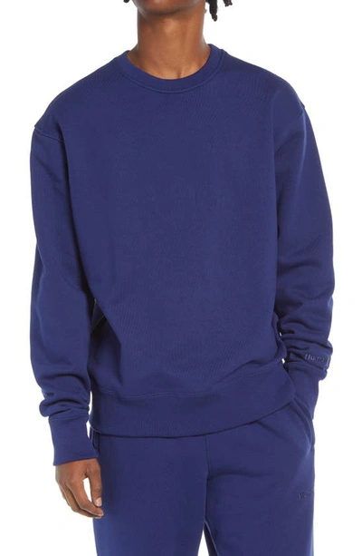 Adidas Originals X Pharrell Williams Unisex Crewneck Sweatshirt In Navy