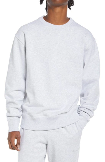 Adidas Originals X Pharrell Williams Premium Sweatshirt In Light Gray In Light Grey Heather