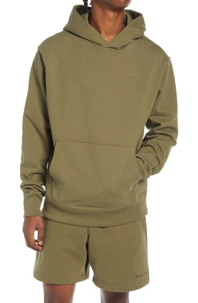 Adidas Originals X Pharrell Williams Premium Hoodie In Khaki-green