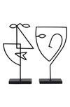 Renwil Posie Set Of 2 Statues In Matte Black