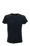 Majestic Marine Crew Neck T-shirt In Silk Touch Cotton In Marine