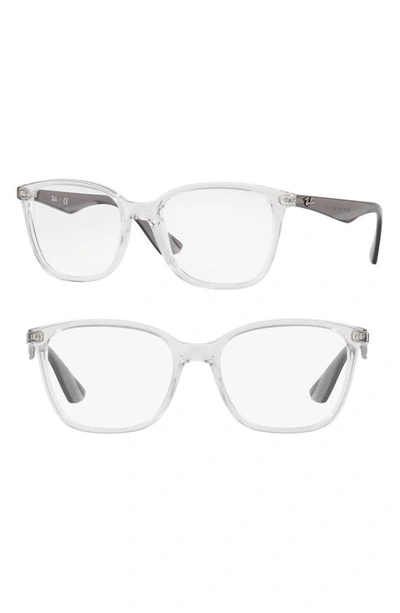 Ray Ban 52mm Optical Glasses In Transparent White