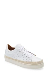 The Flexx Hi Tide Platform Sneaker In White Kino Basic Leather