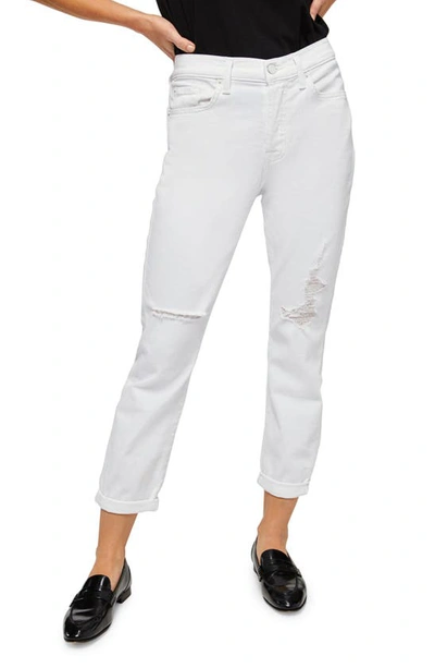7 For All Mankind Josefina Distressed High Waist Boyfriend Jeans In Btw Dest
