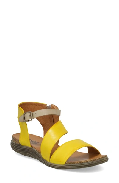 Miz Mooz Meadow Sandal In Yellow Leather