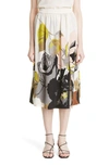 ADAM LIPPES FLORAL SILK SKIRT,S21401PC