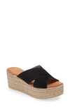 Cordani Bella Espadrille Wedge Sandal In Black Suede