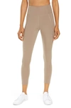 Girlfriend Collective High Waist 7/8 Leggings In Limestone