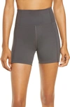 Girlfriend Collective High Waist Running Shorts In Moon