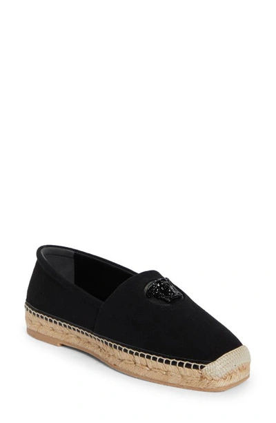 Versace Black La Medusa Espadrilles In Schwarz